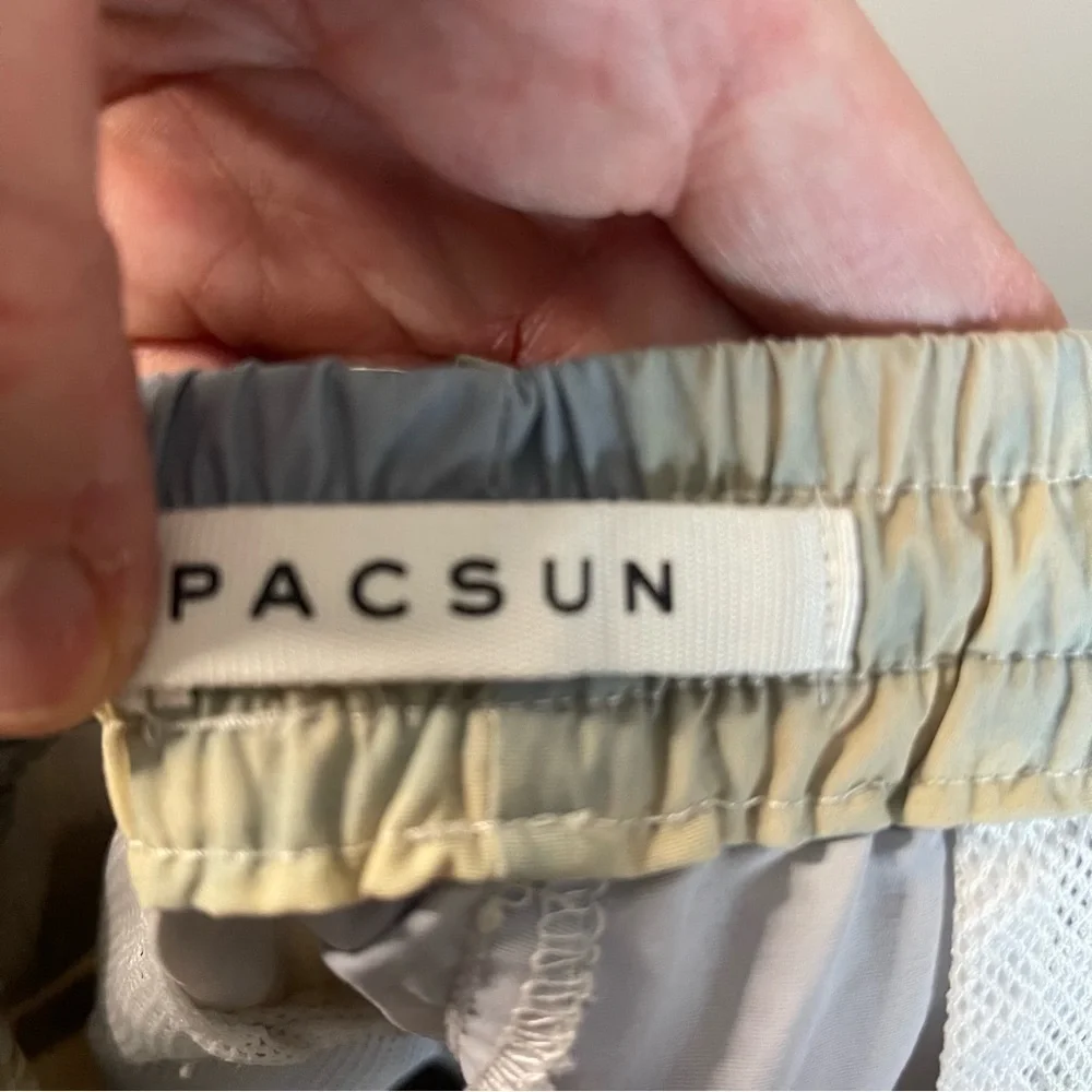 PacSun Blue and Cream Volley Shorts